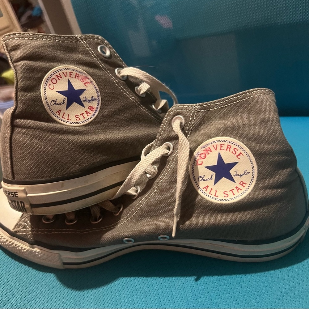 Converse Women’s High-Top Sneakers - Dark Gray Size 10.5